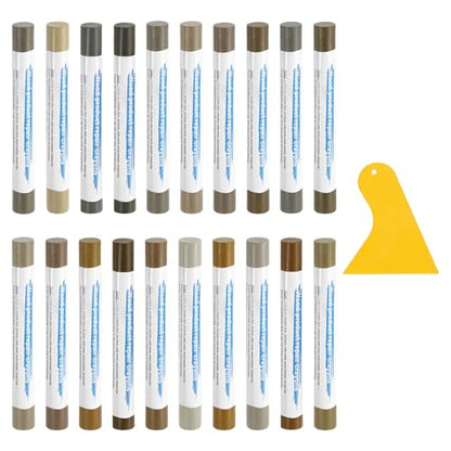 uxcell 20Pcs Wood Filler Sticks 20 Colors Gray & Tech Mix Series - color: Gray Tech Mix Series