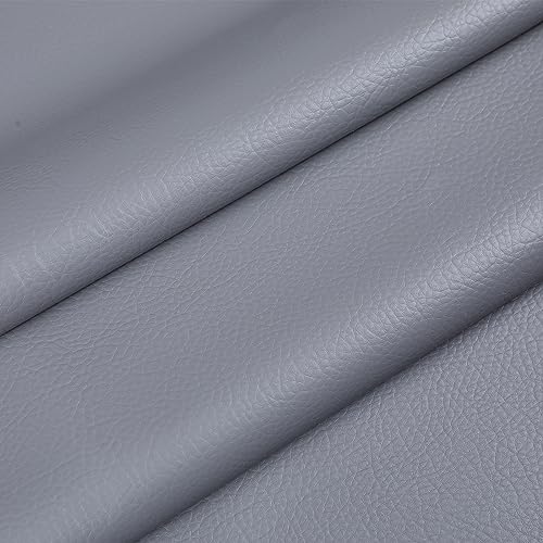Marine Vinyl Upholstery Faux Leather Fabric, 1 Yard Gray - color: Dark Gray, size: 1 Yard 55" x 36" (Pre-cut)