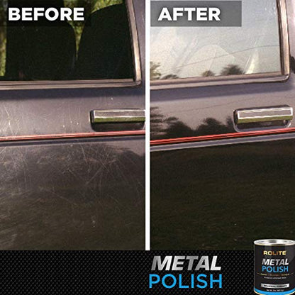 Rolite - RMP45z2PK Metal Polish Paste - Industrial Strength Scratch Remover and Cleaner, Polishing Cream for Aluminum, Chrome, Stainless Steel and Other Metals, Non-Toxic Formula, 4.5 Ounces, 2 Pack - size: 4.5oz, style: 2 Pack