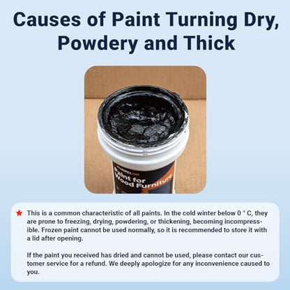 Black Paint for Wood, Touch Up Paint, Furniture Cabinets Refinishing 6.35oz - color: Black