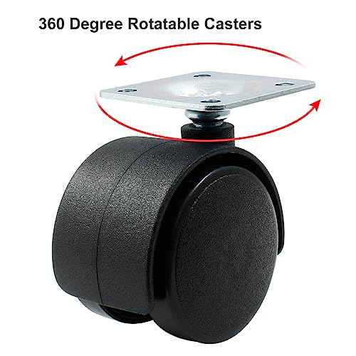 1.5 Inch Swivel Caster Wheels, Plate Casters, 4pcs - style: 1.5 Inch