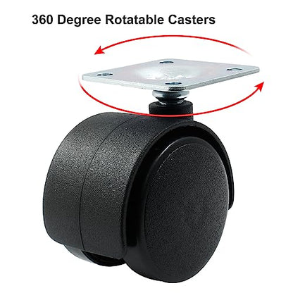 1.5 Inch Swivel Caster Wheels, Plate Casters, 4pcs - style: 1.5 Inch