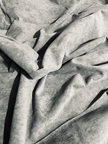 OctoRose Micro Suede (with Polyester Backing) Upholstery Fabric for Sofa, Futon, Box Cushion, Bench, Daybed, Window Bay Cushion, Cut by The Yard (Microsuede-Grey, 1 Yard) - color: Microsuede-grey