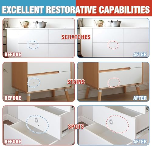 White Touch Up Paint Pen, White Paint for Wall, Door, Cabinets, Furniture, Enamel, Appliance(Semi-Gloss, 50ML)