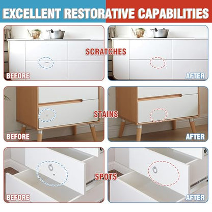 White Touch Up Paint Pen, White Paint for Wall, Door, Cabinets, Furniture, Enamel, Appliance(Semi-Gloss, 50ML)