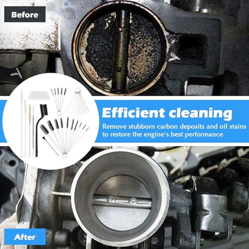 22 Pcs Spray Gun Cleaning Kit, Multi-Purpose Paint Gun Cleaning Kit with Nylon Bristles and Flexible Wire, Reusable Rust-Resistant Paint Sprayer Clean Tool for Air Airbrush Maintenance