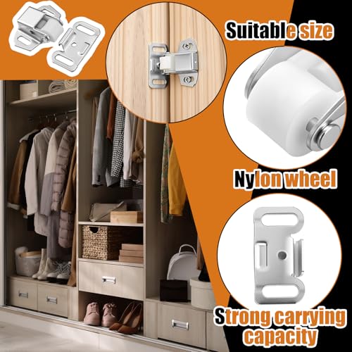 LEIFIDE 20 Pack Hardware Roller Wheel Cabinet Latches and Catches