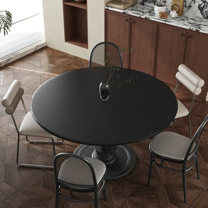 Abyssaly Black Wood Contact Paper Peel and Stick Wallpaper for Cabinets - color: Black, size: 17.7" x 196"