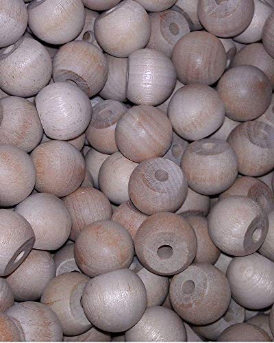 3/4" Birch Wood Unfinished Drawer Ball Knobs Pulls Handles - Natural Wood Drawer Knobs - Round Wood Unfinished Cabinet Furniture Drawer Knobs Pulls Handles Round Wood Drawer Knobs Without Screws (25)