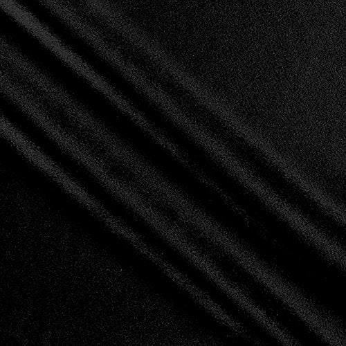 Royal Velvet Black, Fabric by the Yard - color: Black