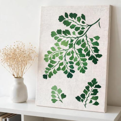 TIAMECH A4 Reusable Maidenhair Fern Leaf Stencil for Painting - color: Maidenhair Fern Leaf