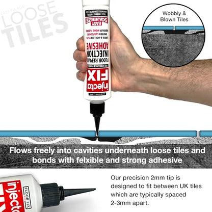 Inject-A-Fix Easy Squeeze Floor and Tile Repair Kit - Loose Tiles (3 Pack) - color: 3