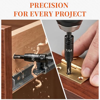 Cabinet Installation Tool Kit – Self Centering Drill Bit Set and Cabinet Clamps, Woodworking Hinge Drill Guide for Doors, Drawers & Hardware Alignment