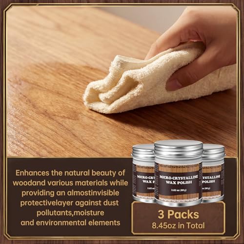 Roowest 3 Pack, 251 ml Micro-crystalline Wax Polish - color: 251 ml