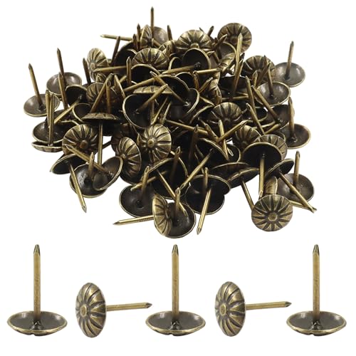 Brass Upholstery Tacks, 7/16 inch, 100-Piece - color: Brass