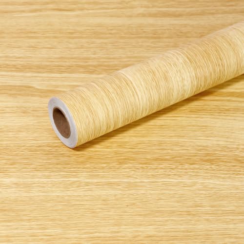 Wood Grain Contact Paper 15.7" x 472" Peel and Stick Wallpaper Light - color: Light, size: 15.7" x 472"