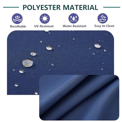 FLYMEI Patio Cushion Covers 31.5x31.5x4, Navy Blue, 1Packs - color: Navy Blue, size: 31.5x31.5x4-1Packs-Cover Only
