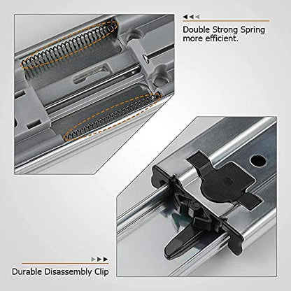 LONTAN 16 Inch Soft Close Drawer Slides with Rear Mounting Brackets 1 Pair - size: 16 Inch