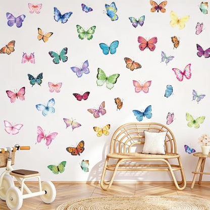 Butterfly Wall Decals, 8 Sheets 76 Pcs - color: Butterfly