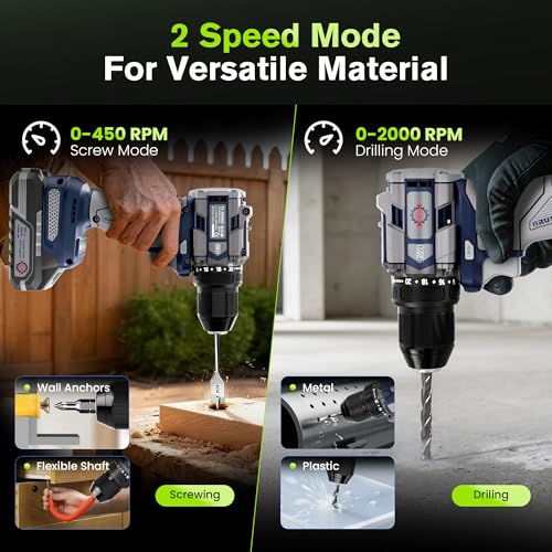 20V Max Brushless Cordless Drill Kit, 60 N·m, 1/2-Inch Keyless Chuck - color: Grau 2