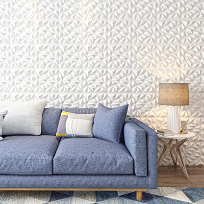 Art3dwallpanels 3D Wall Panels, White, 33 Pack - color: White