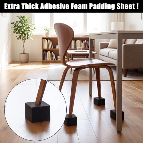 4 Pcs 3" Thick Foam Padding Sheet with Adhesive Backing Closed Cell - color: Black, size: 3 Inch Thick, 4 x 4 Inches