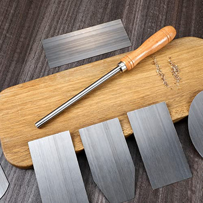 Therwen Card Scraper Burnishing Tool Cabinet Scraper Woodworking, Silver - color: Silver
