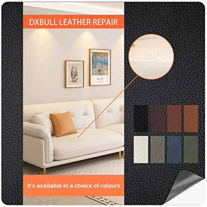 Leather Repair Kit, Large Vinyl Repair Patch for Couches Furniture - color: Dark Coffee, size: 35.4x78.7 inch