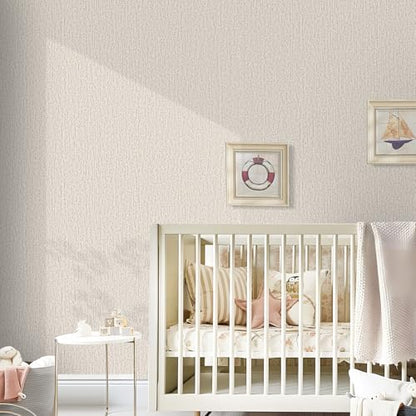 Gray Grasscloth Peel and Stick Wallpaper Renter Friendly Wall Covering Adhesive Contact Paper 15.7inch x 393.7inch Rustic Wall Vinyl Traditional Textured Paper - color: Gray, size: 15.7" x 393.7"