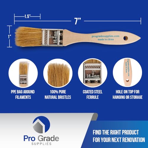 Pro Grade 1" Chip Brushes, Disposable Paint Brushes, for Touch Up, 24 Pack