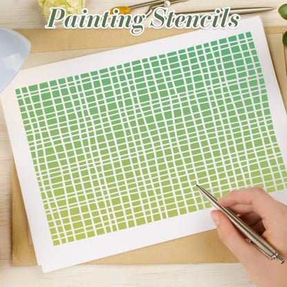 Geometric Texture Stencils for Crafts Reusable 12Pcs Stencils(12X8 Inch) - color: Texture 33