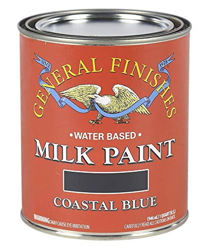 General Finishes Water Based Milk Paint, 1 Quart, Coastal Blue - color: Coastal Blue, size: 32 Fl Oz (Pack of 1)