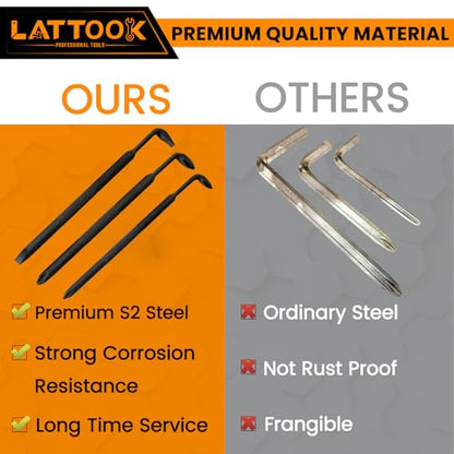 3PCS L-Type Right Angle Offset Screwdriver Set(PH1, PH2, SL6) - style: L-TYPE