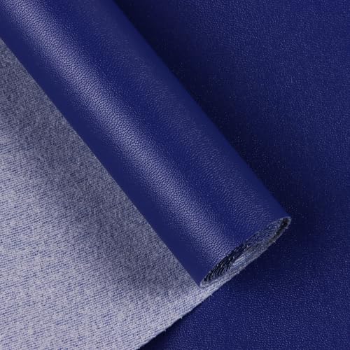Vinyl Faux Leather Upholstery Fabric,Soft Smooth Surface,Marine Vinyl Faux Leather Sheets,Replacement Renovate for Upholstery Muscle Car,Furniture,Sofa. (Royal Blue-1Y, 1 Yard) - color: Royal Blue-1y