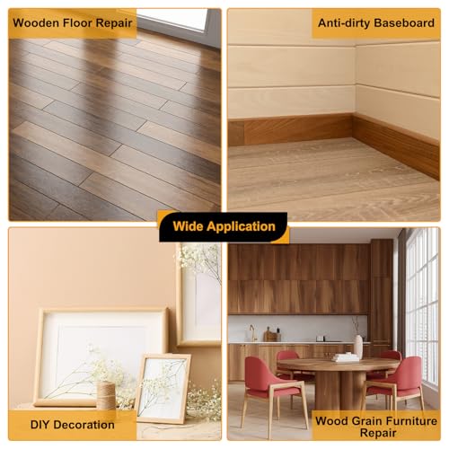 HARFINGTON Wood Grain Repair Tape 4" x 33ft Self Adhesive Repair Patch - color: Black Walnut, size: 4 Inch x 33ft