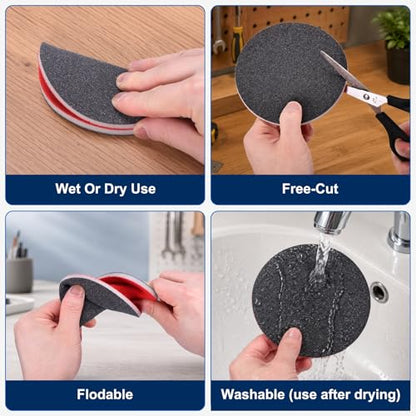 10Pcs 3 Inch Hook and Loop Sponge Sanding Disc, 400 Grit - size: 3 Inch 400 Grit