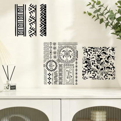 Stencils for Crafts Reusable Texture Painting Template on Wood Furniture - style: Textures