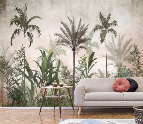 Jdayda Tropical Greenery and Leaves Mural - color: MURAL-314, size: 86" x 57"