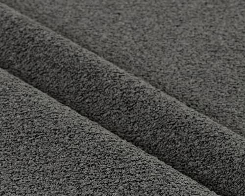 Durable Chenille Boucle Upholstery Fabric by the Yard for Chair Sofa Couch Bench Armchair bar stools (Dark Grey, 5 Yards (55" x 180")) - color: Dark Grey, size: 5 Yards (55" x 180")