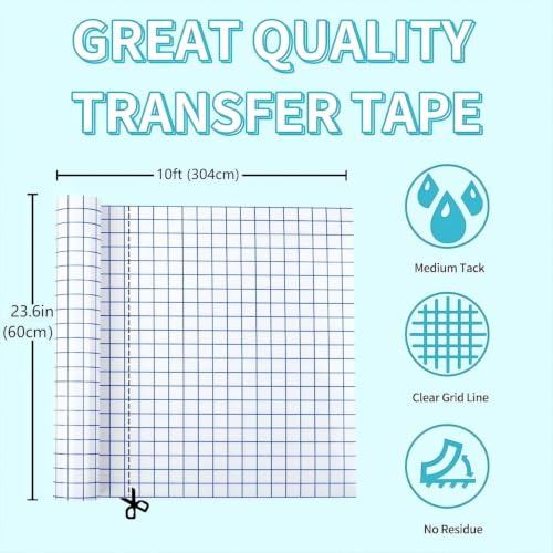 Clear Contact Paper & Wall Protector, 23.6*118 Inches Inches Adhesive Vinyl - size: 23.6"W x 118"L