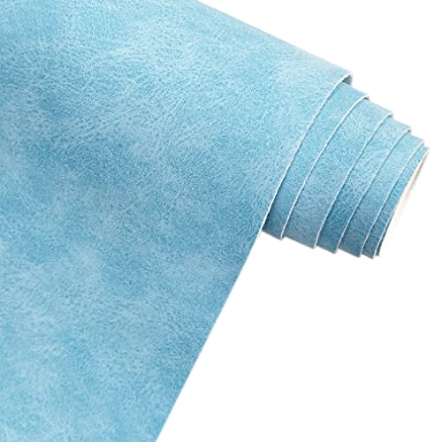 XHT 30 x 135 cm Suede PU Faux Leather Fabric, Soft Smooth Crafts Synthetic Fabric for DIY Handicraft Wallets Bags Making (Sky Blue) - color: Sky Blue
