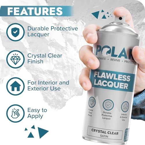 Polar Clear Satin Flawless Lacquer Spray - 2 x 13.5 Fl Oz - color: Clear Satin, size: 13.5 Fl Oz (Pack of 2)