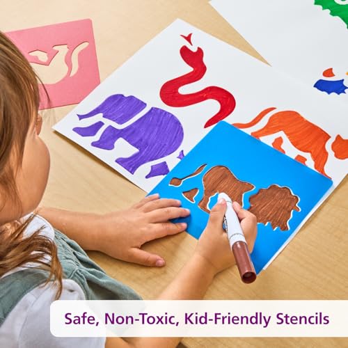 Washable Plastic Jungle Stencils - Set of 6 - style: Jungle 6PK
