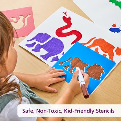 Washable Plastic Jungle Stencils - Set of 6 - style: Jungle 6PK