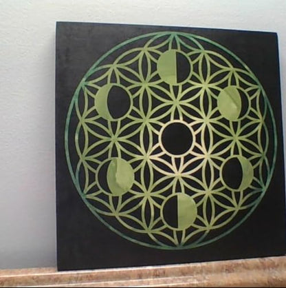 Sacred Geometry Stencil 8inch Metatron's Cube/The Flower of Life Stencils - style: Sacred Geometric