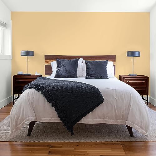 Glidden Total Interior Wall Paint & Primer All-in-One, Halo/Yellow, Flat, 1 Gallon - color: Halo, size: 128 Fl Oz (Pack of 1)