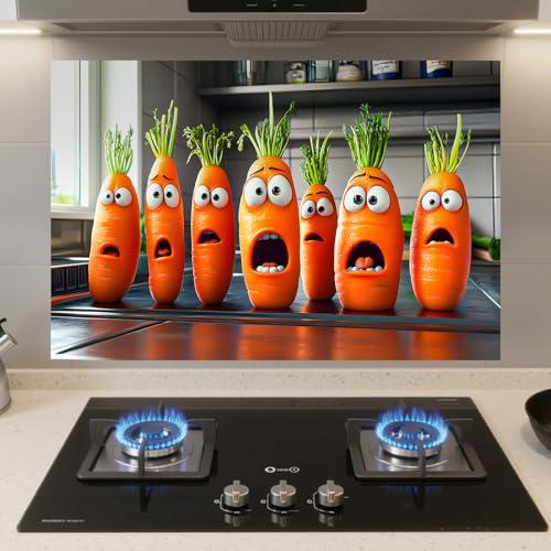 Nuxovilar Kitchen Backsplash Peel and Stick Wallpaper,17.72"x27.56" - color: A-funny Carrot