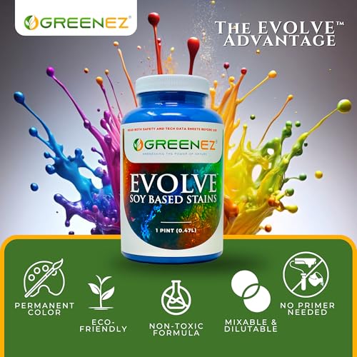 Evolve Soy-Based Wood Stain | Vibrant, Long-Lasting Color | Enhanced Wood Protection - 1 Pint - Rustic Stone - color: Rustic Stone