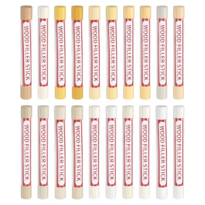 uxcell 20 Colors Wood Crayons, Wood Filler Sticks Furniture Scratch Repair - color: White Light Series