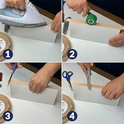 Birch Edge Banding 1 inch x 25 feet Wood Veneer Pre Glued Adhesive Edging Trim Band Tape Iron On Flexible Strip Roll Laminate Cabinate Countertop Furniture Shelf MDF Board Paintable Edgebanding - size: 1 in x 25 ft